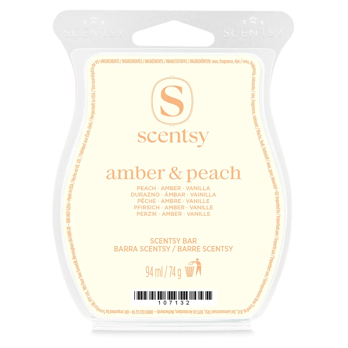 Scentsy Bar Amber & Peach