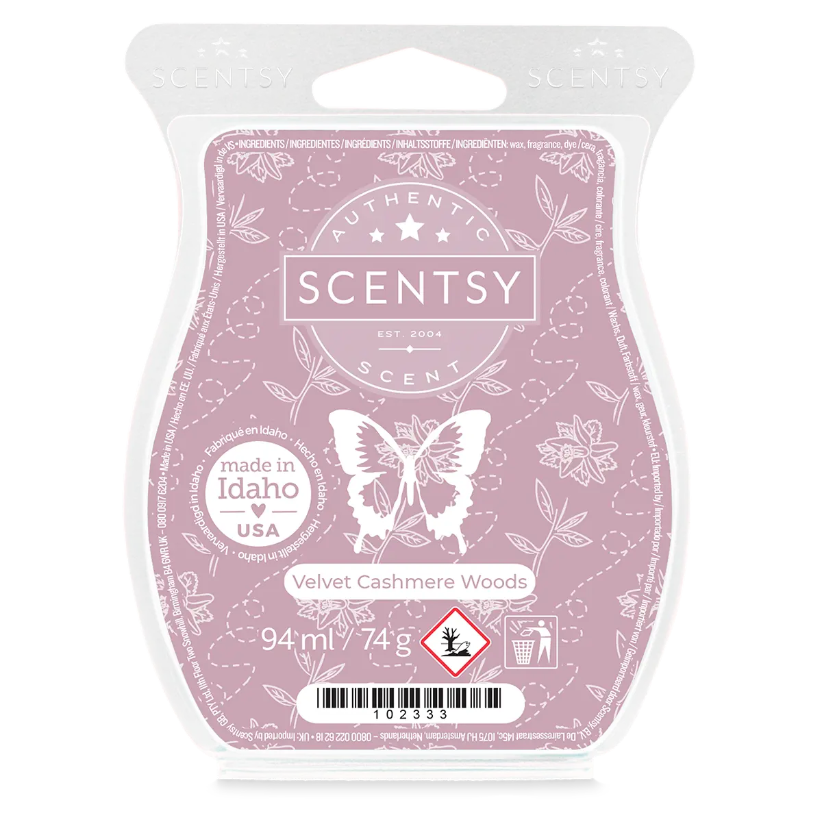 Scentsy Bar Velvet Cashmere Woods