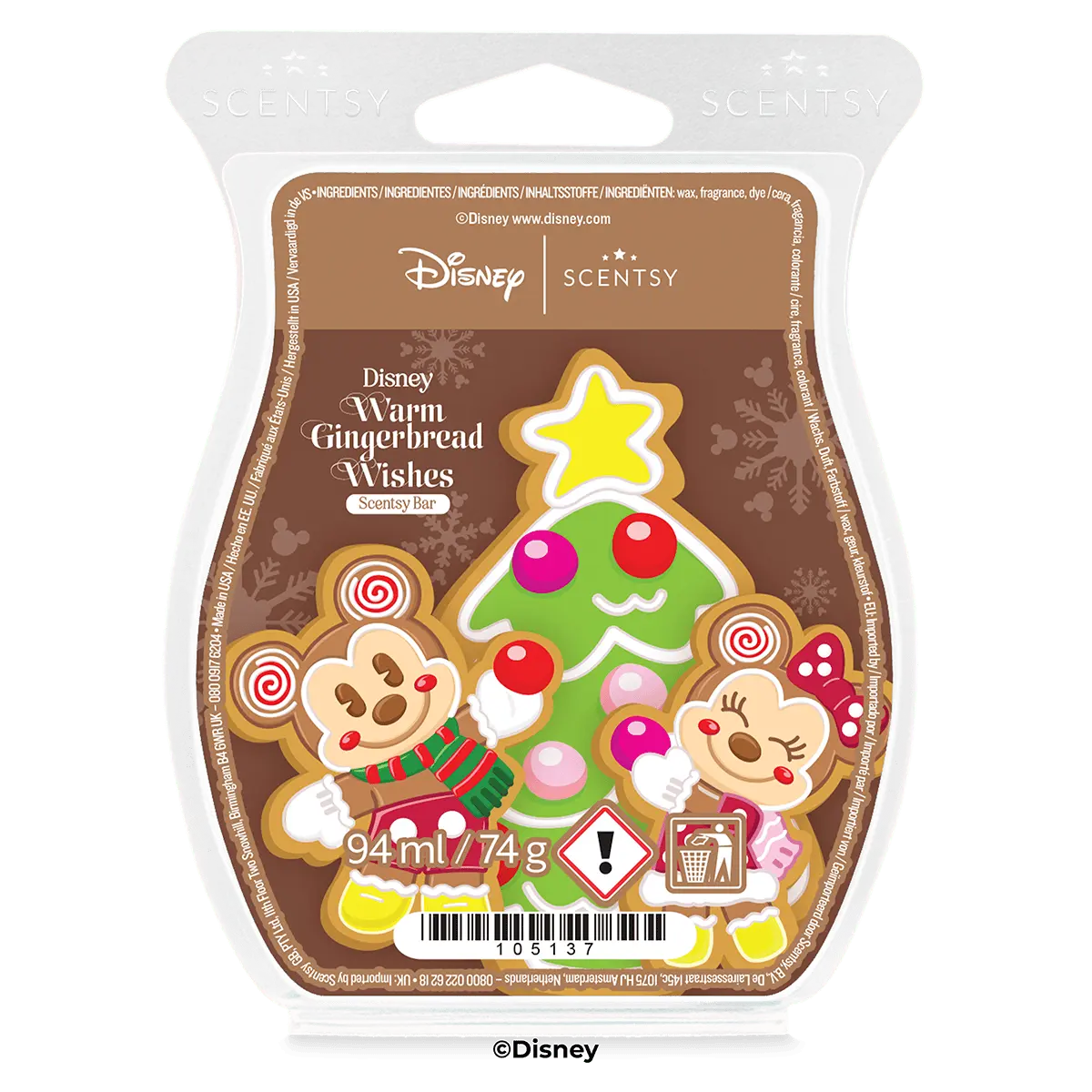 Scentsy Bar Disney Warm Gingerbread Wishes