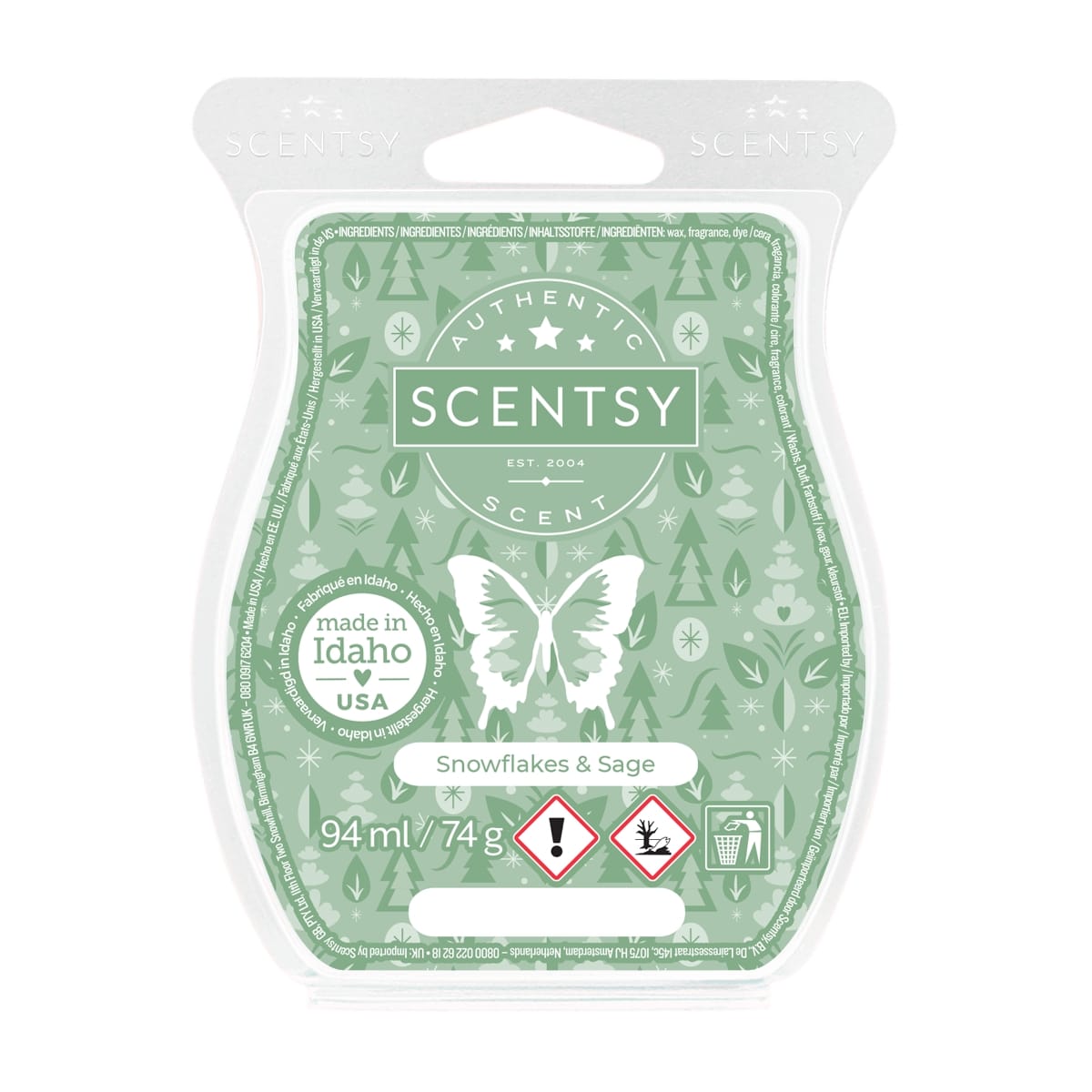 Scentsy Bar Snowflakes & Sage